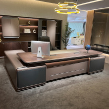 新款广东现代轻奢老板桌总裁桌总经理高端大气大班台董事长办公桌