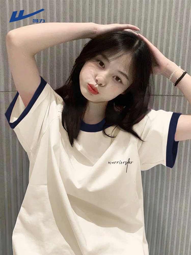 回力短袖t恤女款独特漂亮巨好看上衣2026新款夏季小个子撞色半袖J