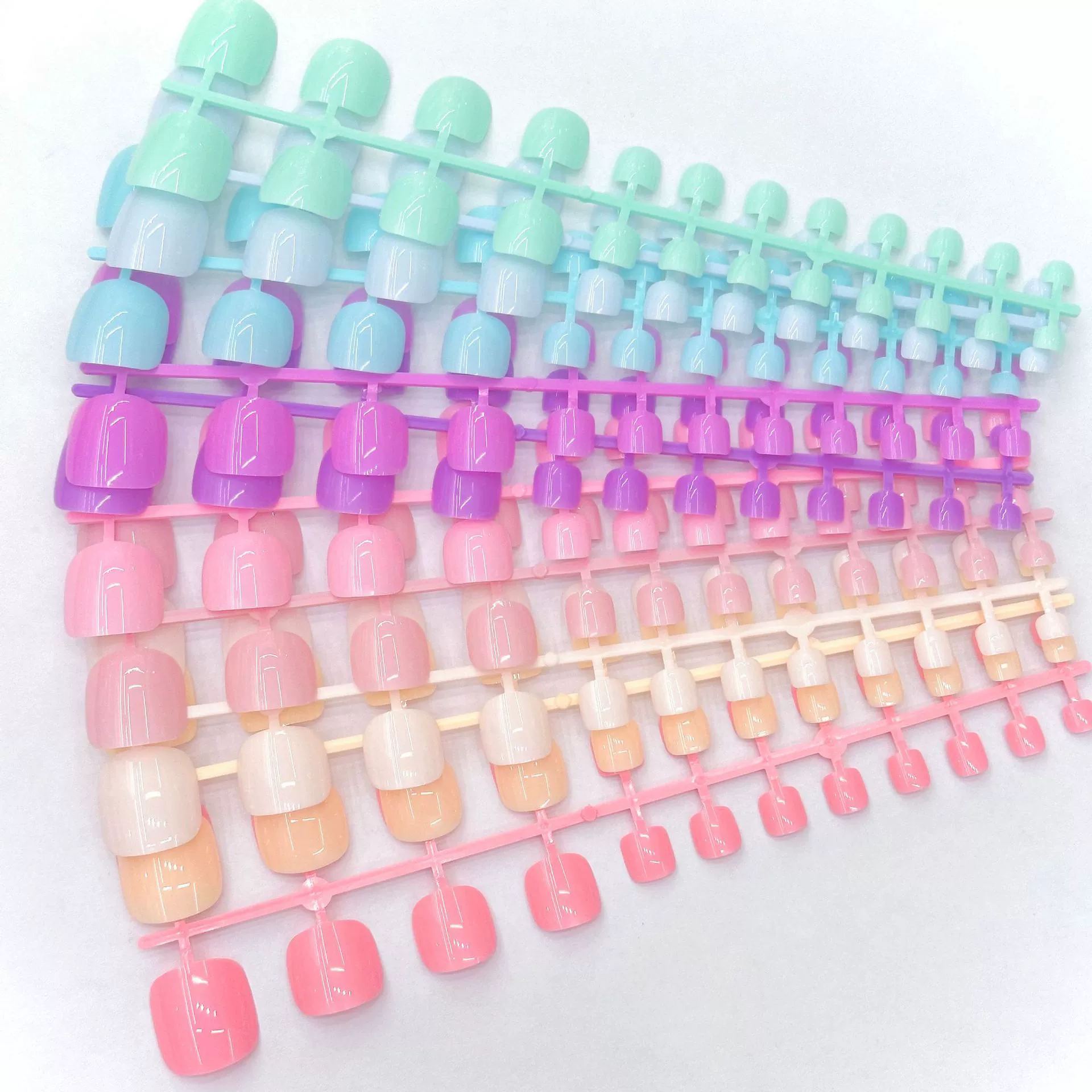 Прямые продажи с фабрики: цветные накладные ногти для педикюра, 24 штуки, насыщенные цвета, летняя распродажа, милый дизайн.