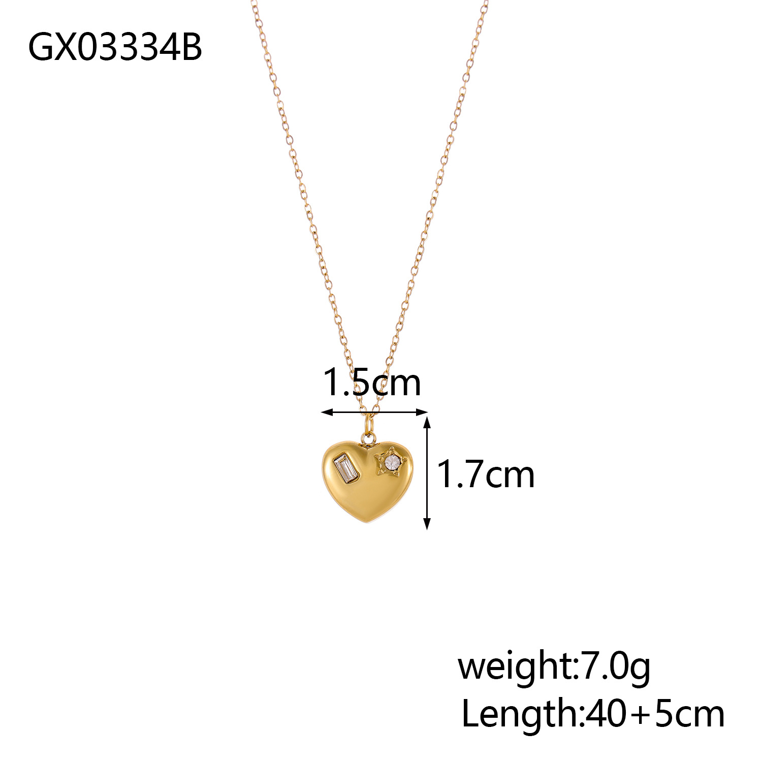 12g Weight Titanium Steel Pendant Material Pendant Necklace Classification Titanium Steel Chain Material cable chain Chain Type 1 Piece Quantity Holiday, Daily Occasion Titanium Steel Material Heart Shape Pattern All Seasons Season Women's Gender Simple Style Style Wholesale Jewelry Simple Style Heart Shape Titanium Steel Cable Chain Pendant Necklace 8