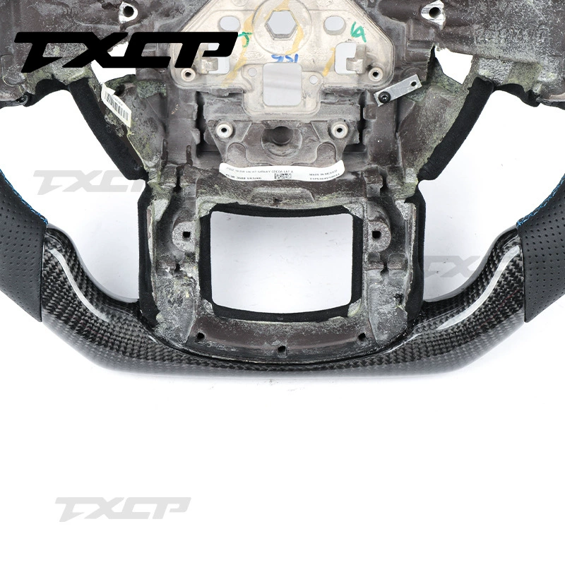 Modified steering wheel carbon fibre, racing car