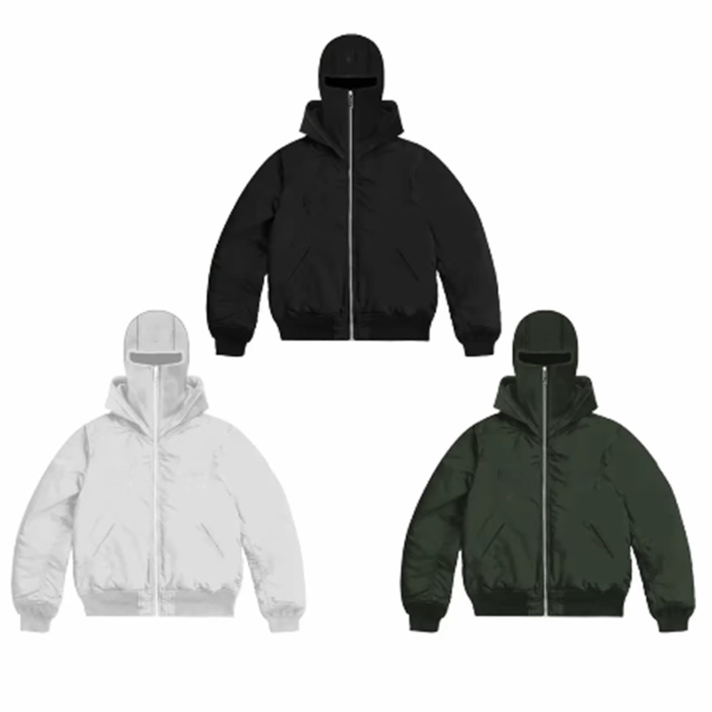 Fashionable demi-season solid cardigan hip-hop style with zipper