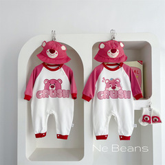 2022 Autumn New Baby Clothes Korean Style Sweatshirt Trendy Strawberry Onesie for Boys and Girls