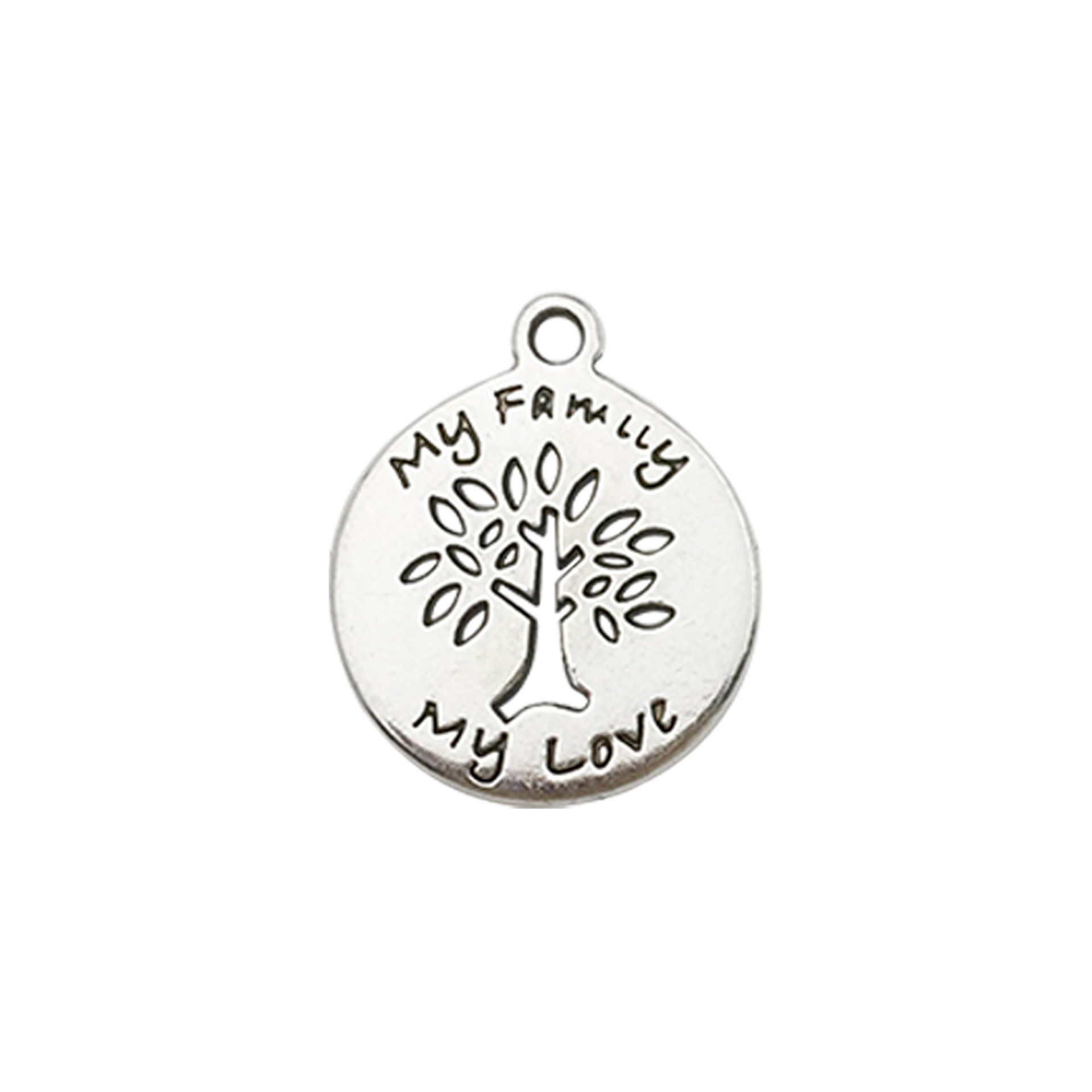 Colgante pequeño colgante de plata antigua 1 árbol de la vida colgante pulido accesorios hechos a mano con cuentas DIY accesorios de la joyería material