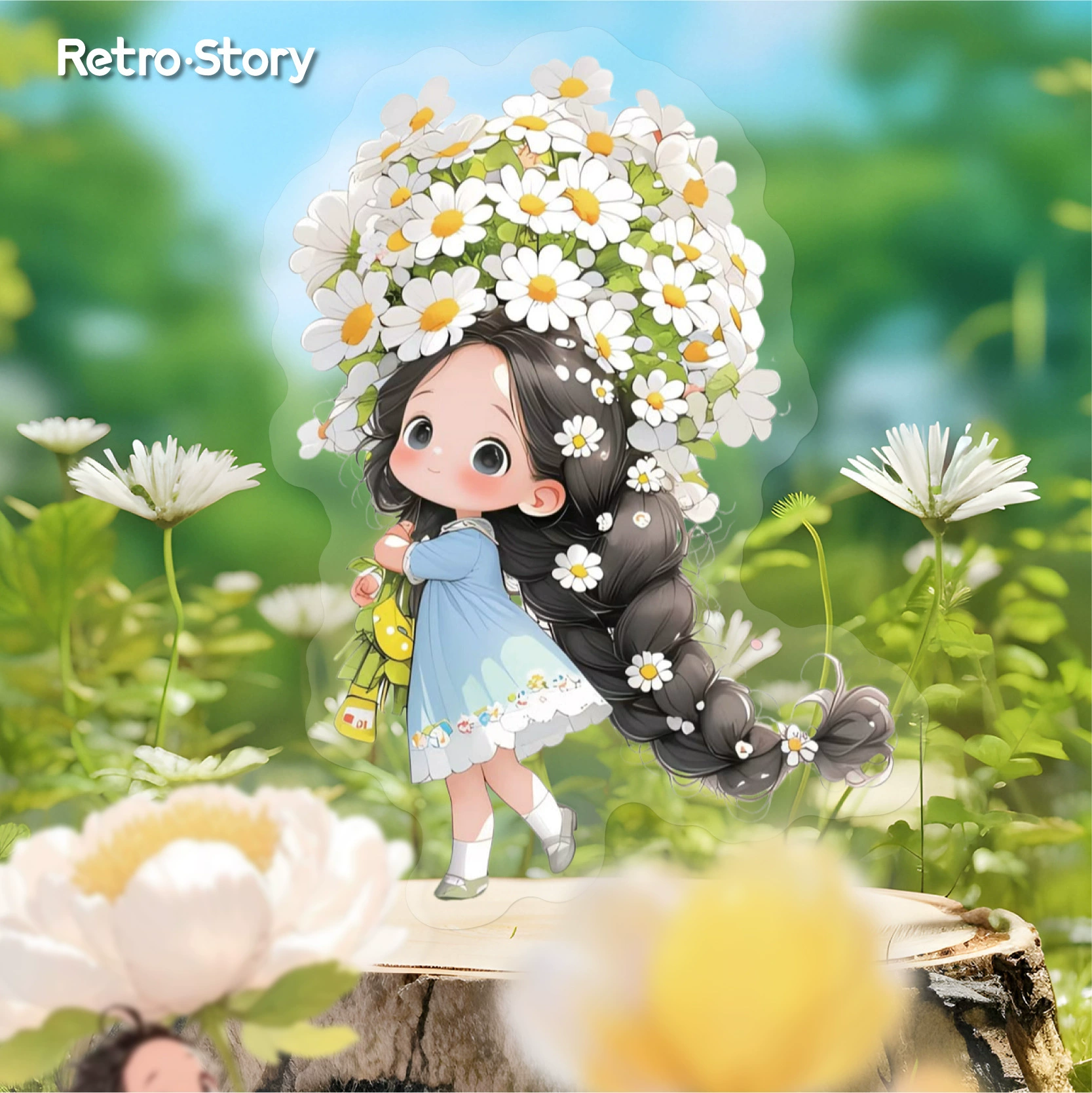 RetroStory милые стикеры, детский стикер