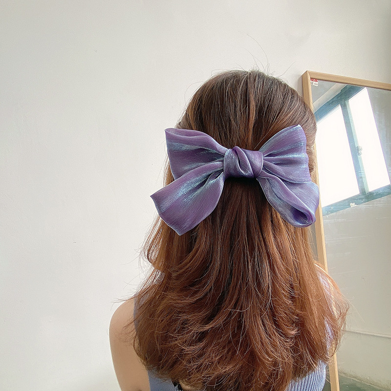 30g Weight Hair Clip Hair Accessories Type 1 Piece Quantity Holiday, Daily Occasion Bow Knot Pattern Women's Gender Sweet, Simple Style Style Women's Sweet Simple Style Bow Knot Cloth Hair Clip 1