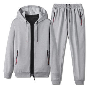 2023 New Cotton-resistant suit Youth Spring and Autumn Men's Cardigan Hooded suit Casual Fashion Sports suit Set