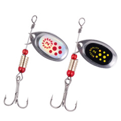 Water Droplet Rotating Metal Sparkle Fish Bait 6cm/3g Multi-Pattern Offshore Baiting Artificial Lure Iron Plate Fishing Tackle Accessory
