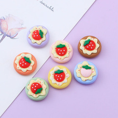 草莓芝士蛋糕 新款diy奶油膠手機殼樹脂配件頭飾髮夾耳釘材料批發