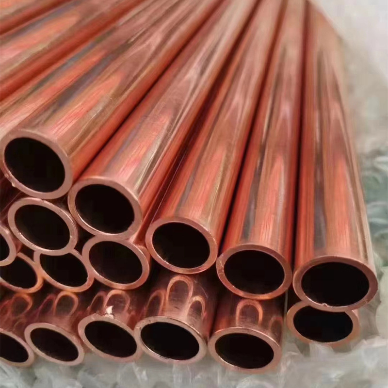 Copper Tube T2 Copper Coil Insulated Copper Tube Air Conditioning Tube Condenser Refrigerant Cooling Tube Air Conditioning Special Pure Copper