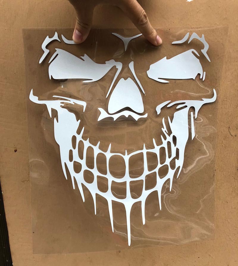 Calavera de comercio exterior pegatinas de coche Pegatinas de coche de capó puerta lateral pegatinas de coche reflectantes personalizadas K-01 de tamaño grande y mediano