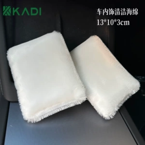 Microfiber Brush Cloth Car Interior Cleaning Sponge Car Beauty Car Wash Shop Cleaning Seat Square Sponge Block