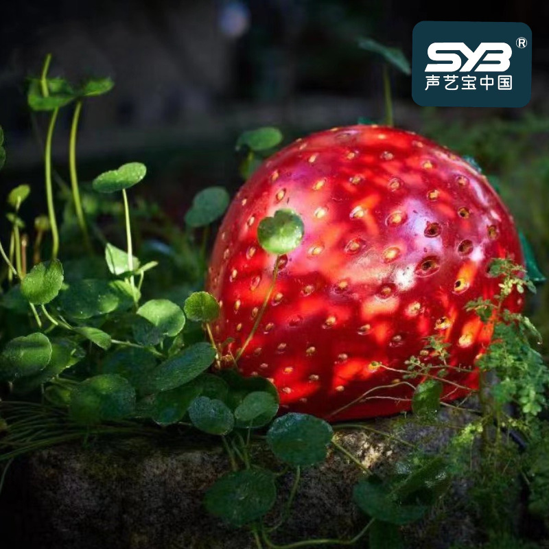 Soundcraft Outdoor Waterproof High-Quality Speaker for Parks, Gardens, Farms, Lawns, with Realistic Strawberry Cartoon Design