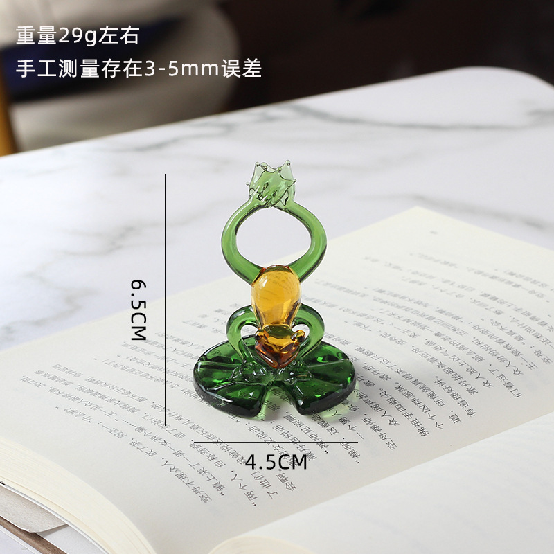 Zibo vidrio de yoga red resina de rana roja artesanía decoración para el hogar regales divertidos puntos escénicos al por mayor