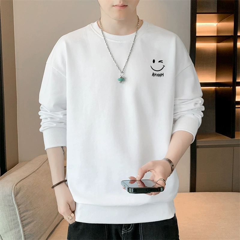 Осенняя одежда, весенние и осенние футболки с длинными рукавами, мужские толстовки, рубашки с круглым вырезом, мужские пуловеры, толстовки, мужские повседневные универсальные мужские