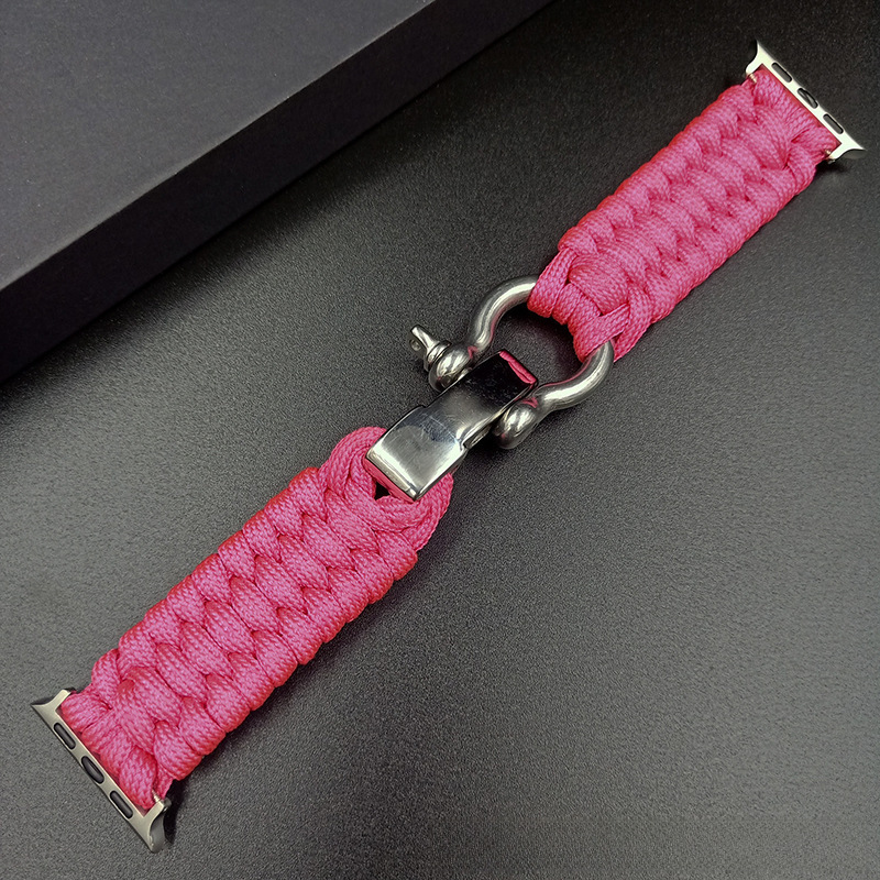 適用蘋果applewatch尼龍運動iwatch38/42/40/44mm編織鋼扣錶帶