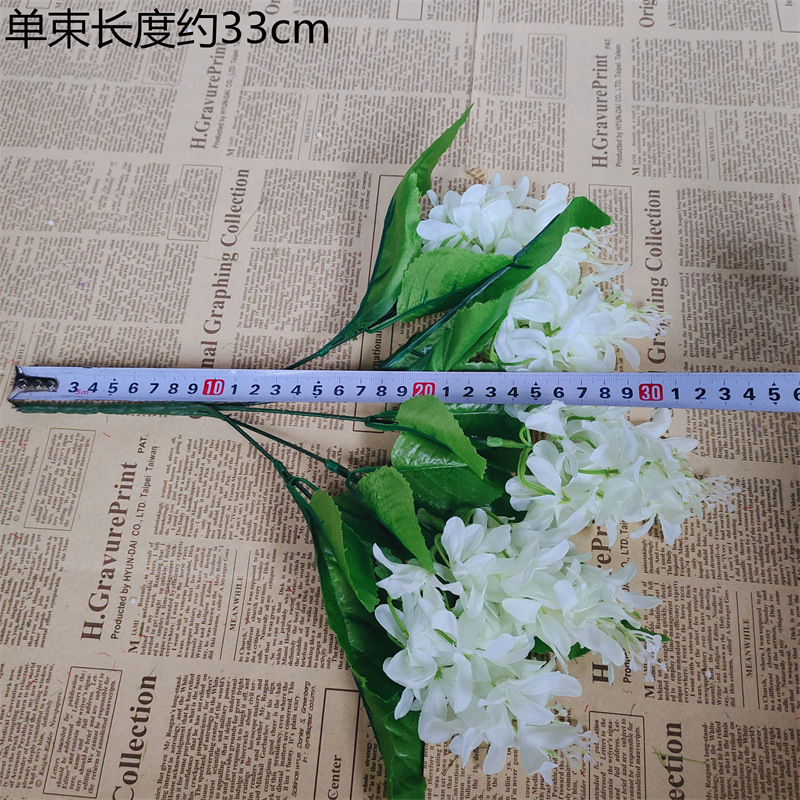 Venta al por mayor de flores artificiales jacinto lavanda nuevo listado venta directa de fábrica 5 horquillas jacinto de 5 cabezas