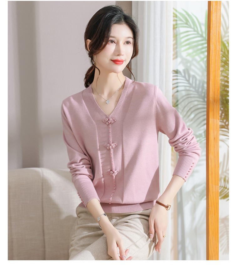 E5894 810K ÁO LEN NỮ TAIRYA ÁO LEN MÙA XUÂN THU ĐÔNG TRUNG NIÊN CỔ CHỮ V THỜI TRANG NỮ G03 SẢN PHẨM MỚI