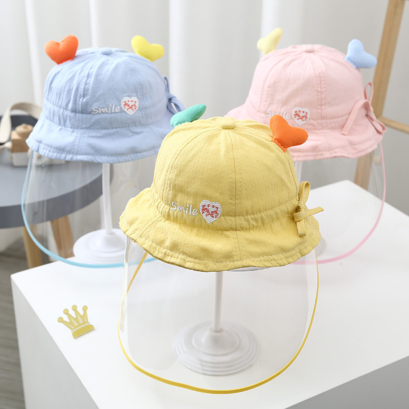 Baby Protective Hat for Spring and Autumn, Cute Anti-Splash Fisherman Hat for Girls, Boys' Pure Cotton Detachable Face Shield Hat Baby Protective Hat for Spring and Autumn, Cute Anti-Splash Fisherman Hat for Girls, Boys' Pure Cotton Detachable Face Shield Hat