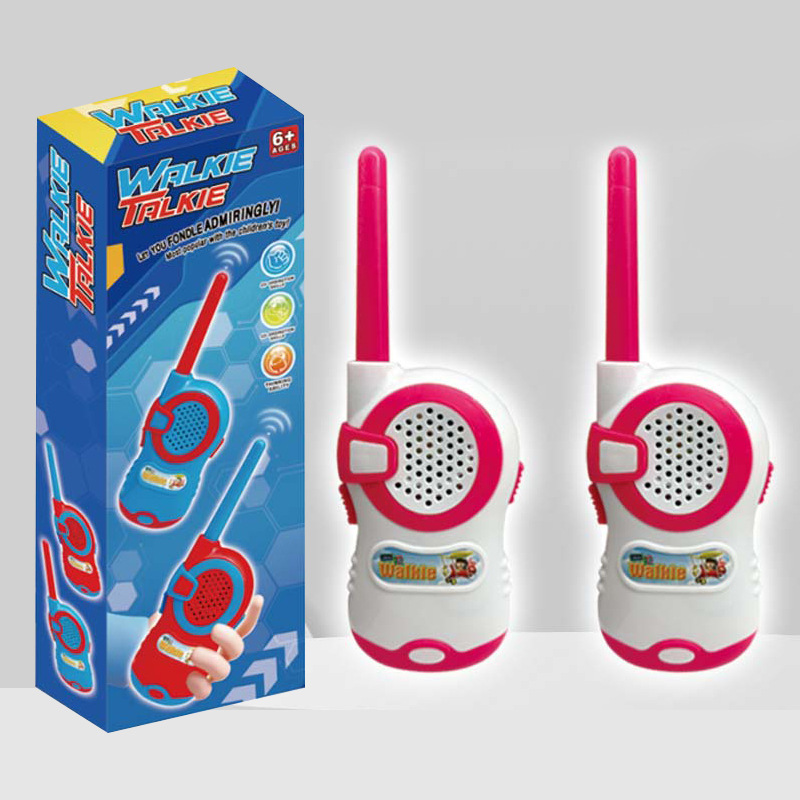 Walkie-talkies de juguete para niños, para exteriores e interiores, juego de 2, con temática de dibujos animados, divertidos juegos de rol, comunicación inalámbrica, interacción entre padres e hijos. image 10