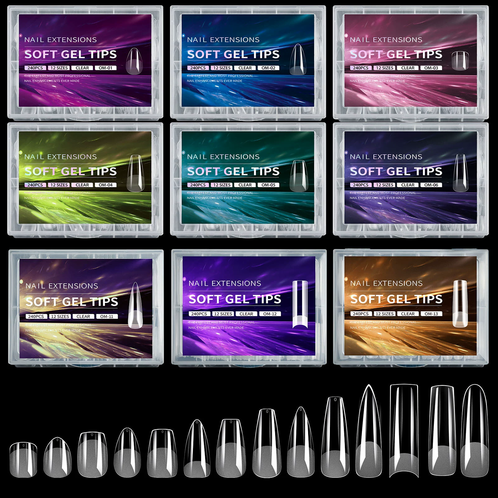 Трансграничные европейские и американские новые маникюрные ногти прозрачные полуматовые ультратонкие