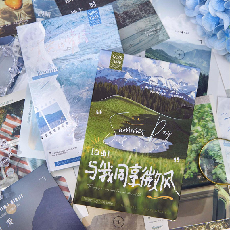 Recogiendo postales regulares 6 emociones reales, tarjetas de bendición de la temporada de exámenes, postales frescas