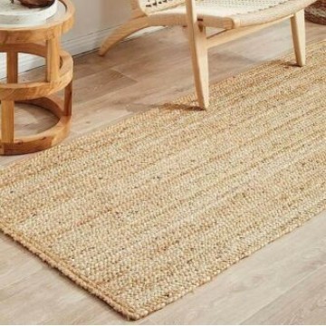 Alfombrilla de escalera tejida a mano de fibra de yute natural importada de Bangladesh Alfombrilla de escalera sin pegamento antideslizante y resistente al desgaste para el hogar