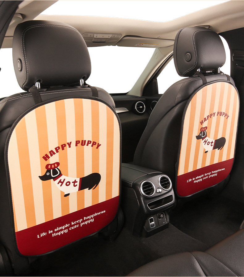 Car seat back anti-kick pad cartoon cute rear protection car anti-dirty protective pad rear anti-wear pad