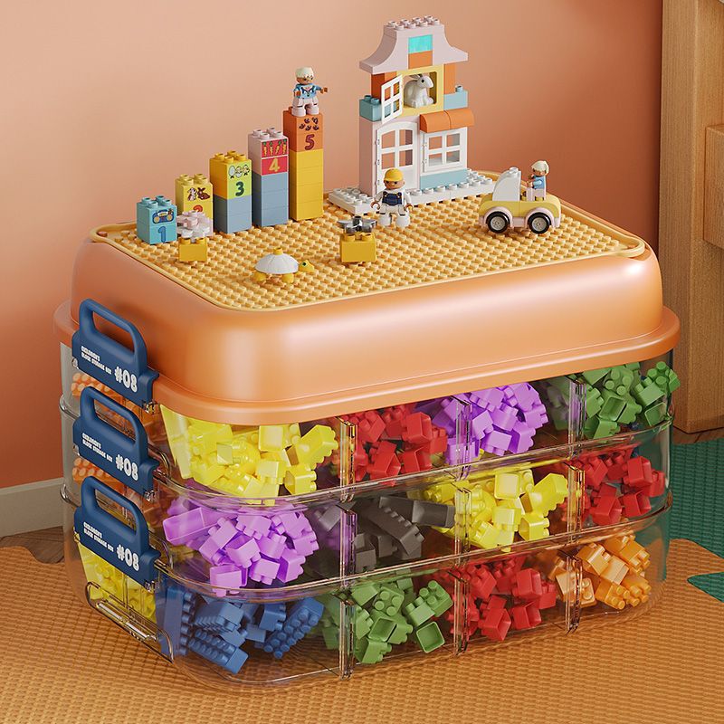 家庭用レゴ積み木収納ボックス付レイヤード小粒収納ボックス子供玩具部品大容量整理ボックス|undefined