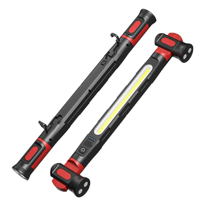 Work Light USB Rechargeable Multifunctional: İşçi projektorları - wk01-standard-configuration-2400mah-output-black-and-red