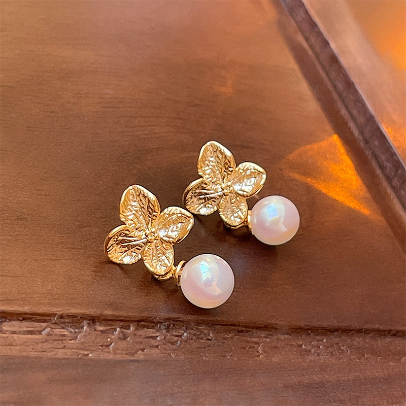 1 Pair Casual Elegant Lady Geometric Bow Knot Inlay Imitation Pearl Zircon Drop Earrings display picture 15