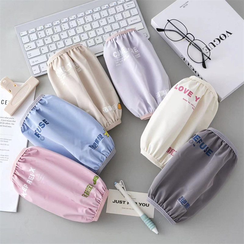 Franela impermeable bordada cocina del bebé de los hombres de las mujeres largo oversleeve mangas de la mano de los niños al por mayor estudiante Otoño e Invierno