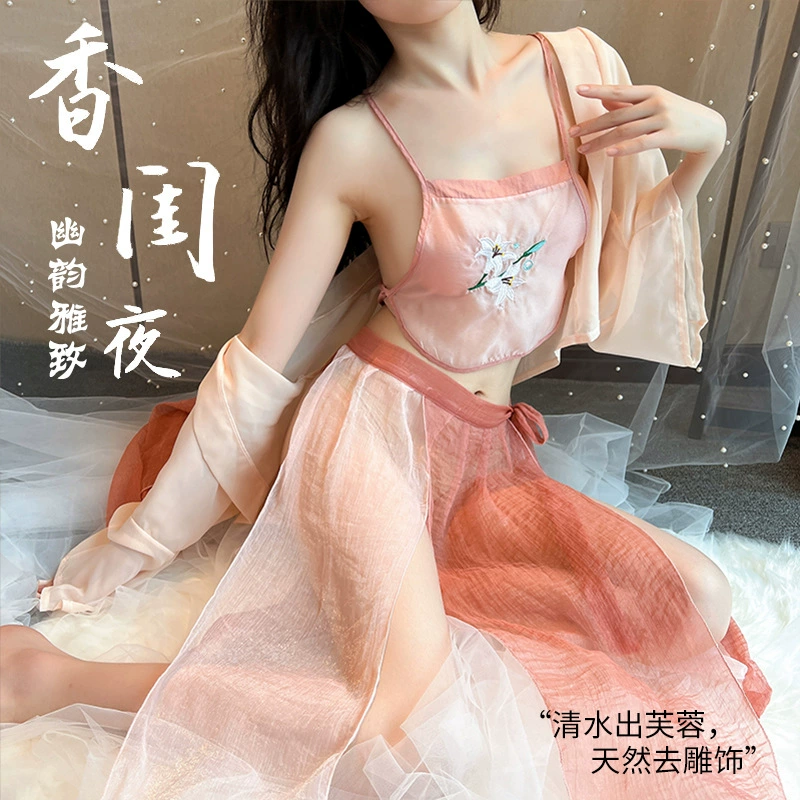 Нижнее белье, dudou, shiffon sexy Hanfu, комплект, косплей, оптовая продажа