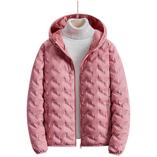 Factory Direct Sales U-Mart Same Style  New Men's Winter Thin Down Jacket with Hooded Outerwear for Women