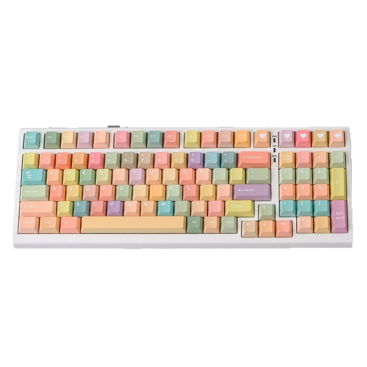 2446 caramelo sublimación térmica 5 lados tapa de teclado mecánica tapa de teclado PBT tapa de teclado transferencia térmica