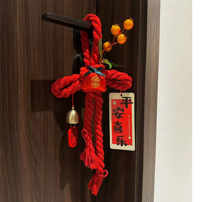 2026 New Chinese Knot Ten Thousand Character Knot Snake Year Decoration New Year Pendant Door Handle Fu Character Pendant New Year Goods Spring Festival