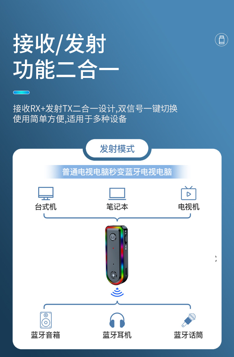 Car Wireless Bluetooth Transmitter Receiver Amplifier Plug-In Card Speaker Conversion Bluetooth Function Fm Frequency Universal Device