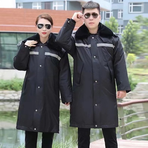 Men's military-style padded winter coat, cold storage anti-cold work protective cotton coat, security work uniform, winter clothing, thick long coat, Northeastern padded jacket