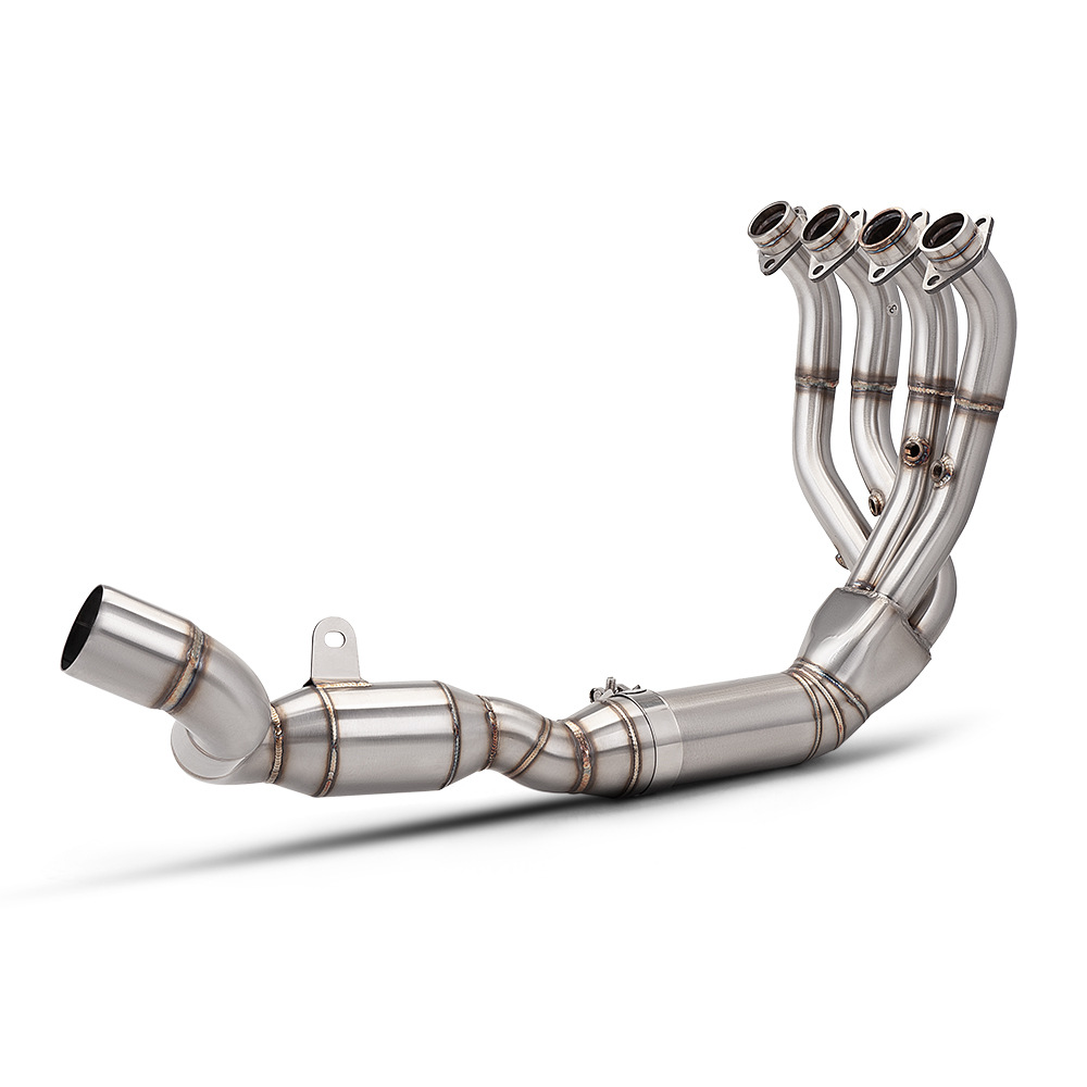 Suitable for modification of the Qianjiang Sai 800RS motorcycle. Stainless steel split front exhaust pipe connects to the original rear section
