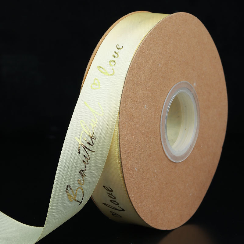 Beige-Inglés AMOR * 45 yardas/rollo * 2,5 CM de ancho