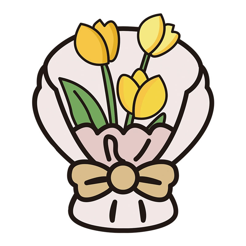 Premium 6 sunflower tulip bouquet greeting card with envelope thank you card graduation season teacher's day greeting card