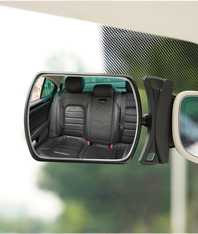 Car auxiliary rearview mirror equipped with car rear child safety seat observation mirror 360 degree wide-angle blind spot mirror
