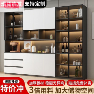 Heju Rain 2025 Solid Wood Sideboard Wall Integrated High Cabinet Home Tea Cabinet Light Luxury High-end Wine Cabinet Living Room