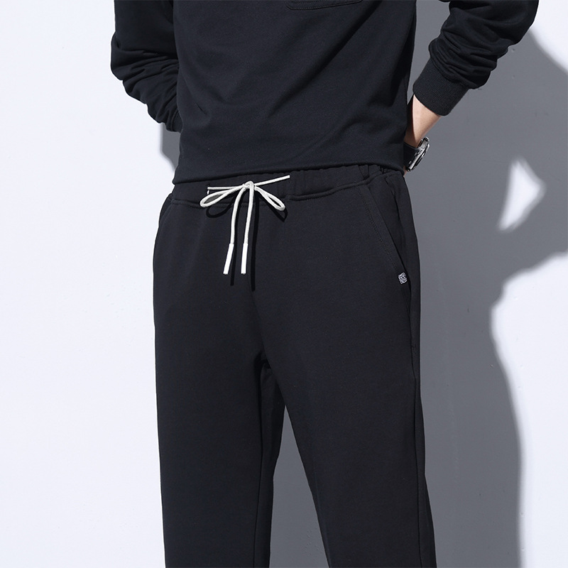 Slim fit adelgazamiento pantalones casuales cómodos de los hombres sueltos elásticos pantalones largos de los hombres de moda de todos los partidos rectos pantalones deportivos hombres
