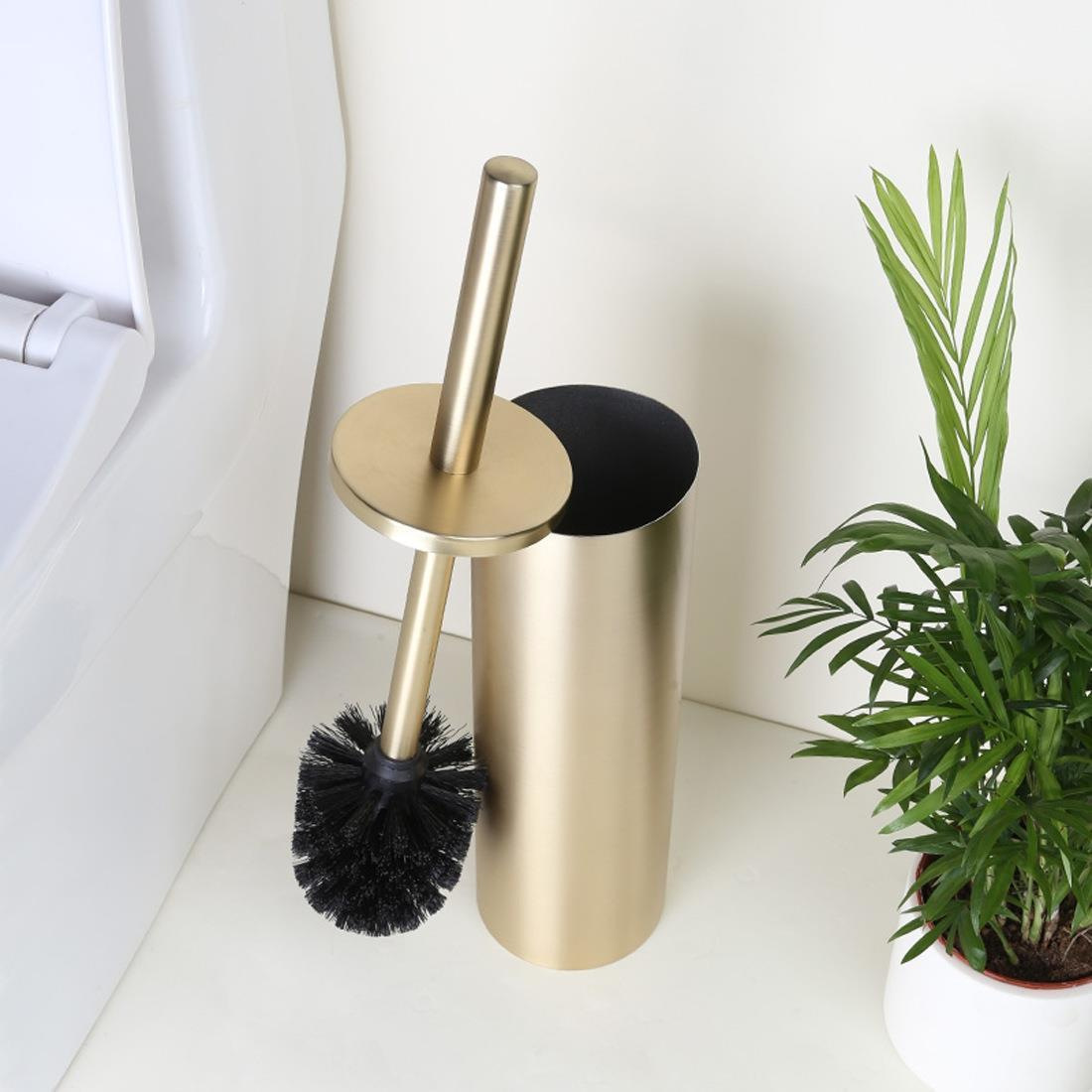 Baño para el hogar Juego de acero inoxidable Baño de pared de inodoro Cepillo de artefacto de limpieza de baño Rack de hotel transfronterizo