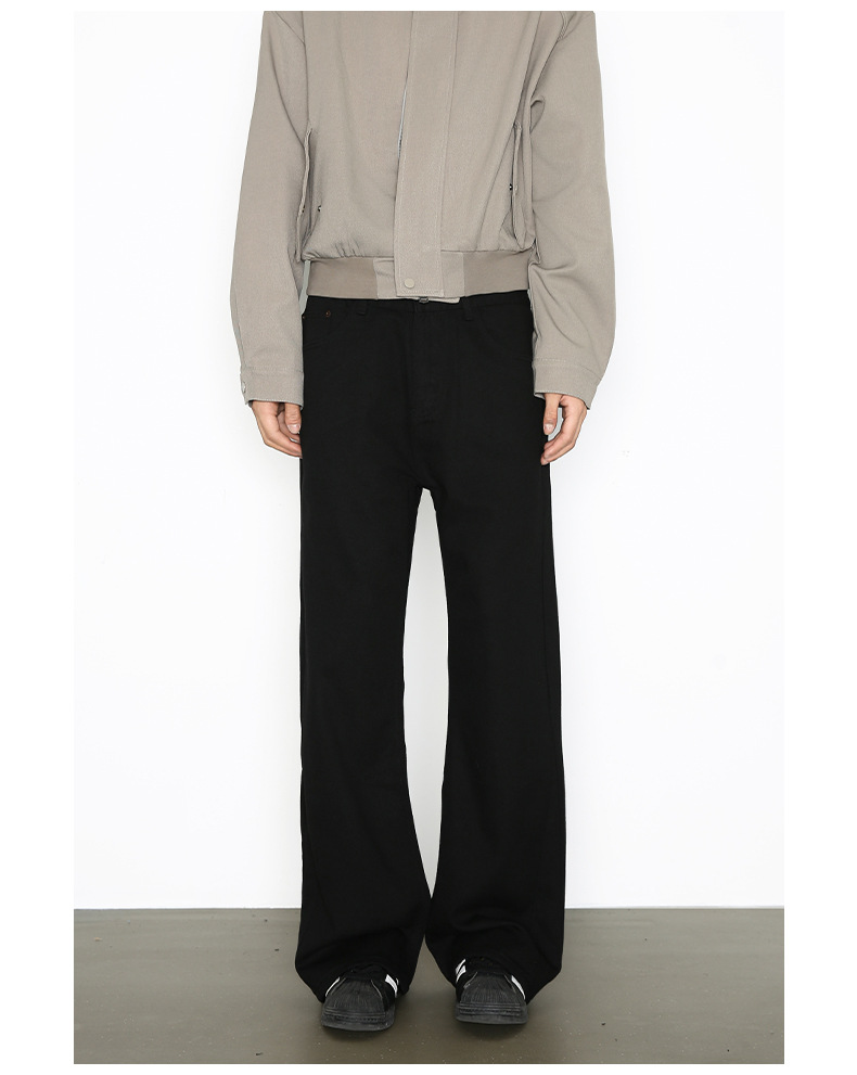 Jeans flare vintage da uomo in misto cotone gamba dritta relaxed_voghion.com