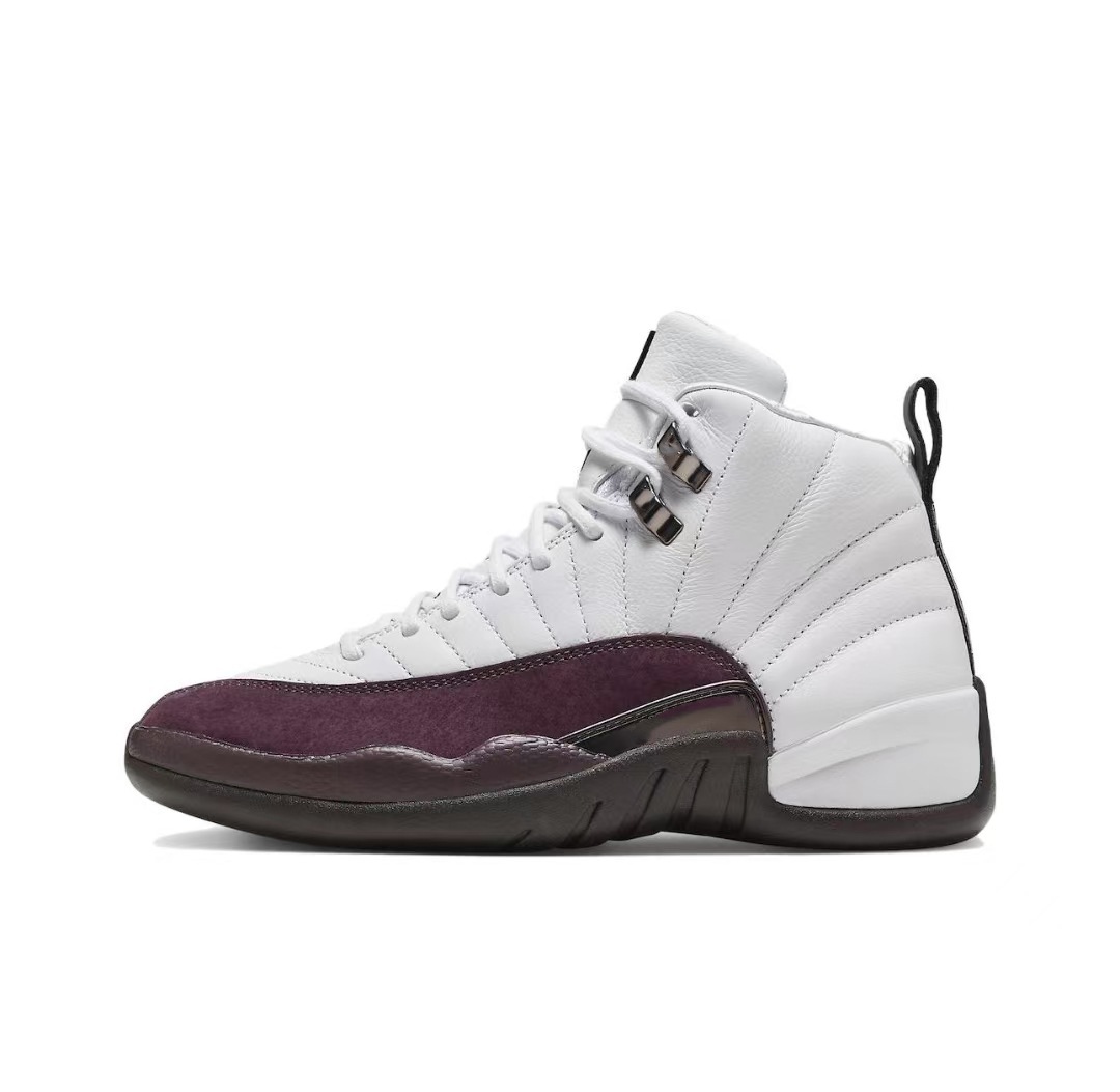 Zapatillas de Baloncesto de Caña Alta para Hombre AJ12 de Cuero Sintético, Antideslizante, para Deporte