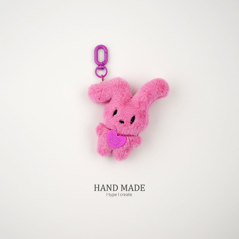Corea del Sur amor lindo dibujos animados super suave felpa Zodiaco conejo llavero colgante ins estilo bolsa coche adornos