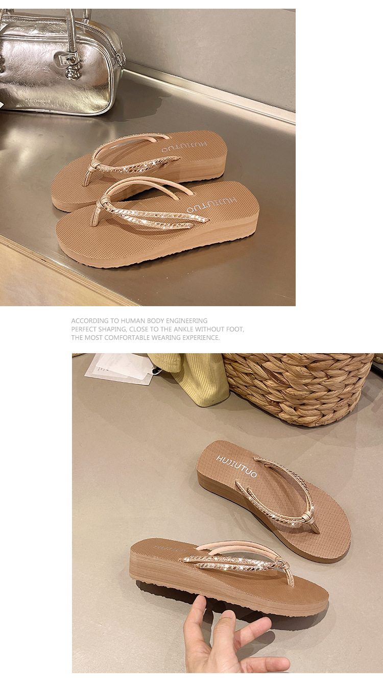 Trendiga damtofflor med strass för strand och sommar_voghion.com