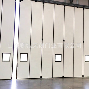Tianchuang Brand Production and Sales of Insulated Electric Foldableing Door Plus See-Through Windows Can Be Used to Resist Wind and Large Seals